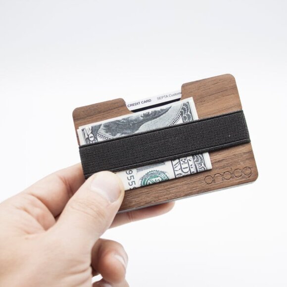 Birch & Walnut Wallet Card Holder Duo - Picture 6 of 6